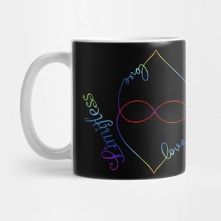 Limitless Love Rainbow Heart Polyamorous Design Mug